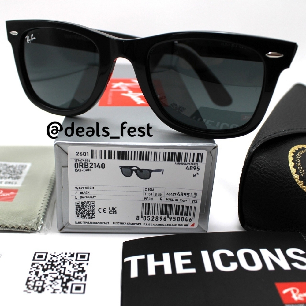 Model Display RayBan Wayfarer Black RB2140 - Picture 5 of 17